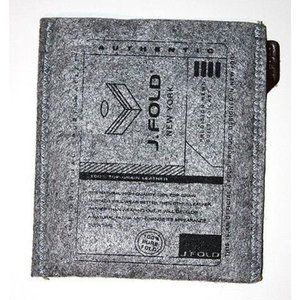 J. FOLD Dust Bag for Wallet GREY Logo